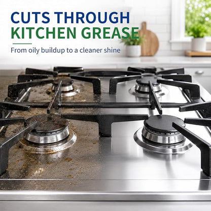 Kitchen All Purpose Cleaner and Degreaser, Oven and Stove Top Cleaner | Greasekiller Spray, 12.5oz for Kitchen Cleaner, Oil Stain Remover for Countertops, Ovens, Appliances, BBQ, Lemon,Ready to Use