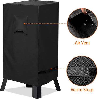 iCOVER 40 inch Smoker Cover for Masterbuilt - 25.5" LX19 D X 40" H 600D Square Smokers Covers Water Proof Canvas Heavy Duty for 40-Inch Electric Vertical BBQ, Black
