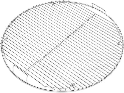 22-inch Stainless Steel Cooking Grate Hinged for 7436 Weber Grill Grates Round Hinged, Non-Stick Reliable Grill Grate Replacement Parts for Weber One-Touch and Kettle Premium Series