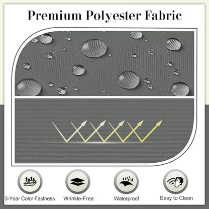 Cozyide Outdoor Chair Cushions, Waterproof Patio Seat Cushions with Adjustable Straps, Square Corner Patio Chair Cushions for Garden, Dark Grey, 18.5x16x3 Inch (Pack of 4)