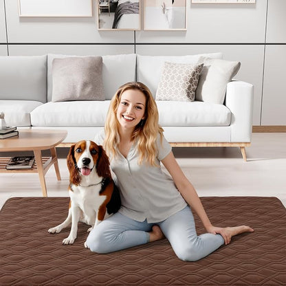 Smiry Reversible Waterproof Pet Couch Covers for Sofa | Washable Dog Couch Sofa Covers, Water Resistant Furniture Protector Slipcover, Geometric (82"x120", Brown/Chocolate)
