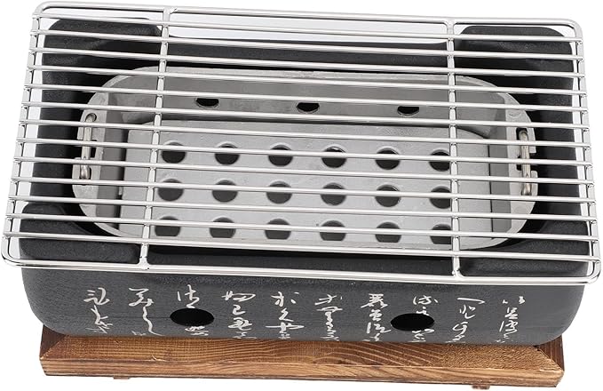 Japanese BBQ Grill, Portable Aluminum Alloy Charcoal Grill Stove for Outdoor Camping Picnics Family Gatherings