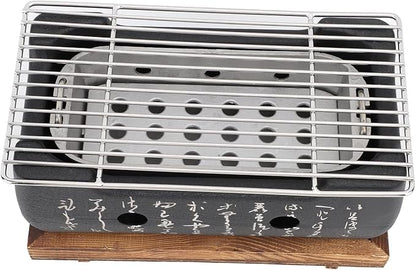 Japanese BBQ Grill, Portable Aluminum Alloy Charcoal Grill Stove for Outdoor Camping Picnics Family Gatherings
