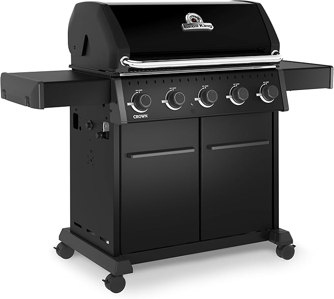 Broil King 866154 Crown 520 Shadow 5-Burner Propane Gas Grill in Black
