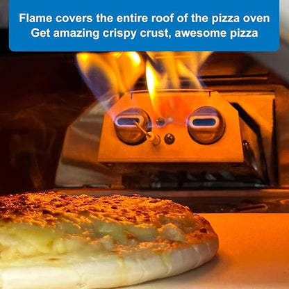 Gas Burner for Pizza Oven Accessories, for Karu 12 Gas Burner Attachment, Replace for 12G Adapter, for Fyra 12 with Propane Conversion Kit, fits Bighorn Outdoors Pizza Oven 12"