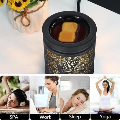 kobodon Wax Melt Warmer Metal Wax Warmer for Scented Wax (Flower Fairy) | Electric Fragrance Candle Oil Burner 2 in 1 Wax Melts as Gifts for Moms Grandma Women Girls