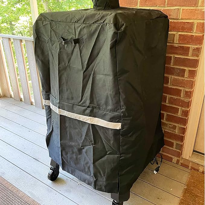 Grisun Vertical Pellet Smoker Cover for Pit Boss 4/5 Series, PBV4PS1, PBV4PS2, PBV5P1, PBV5PW1, 4 II Series PB10739, 600D Anti-Fade Waterproof 73550 Grill Cover for Pro Series 4 Smokers, Zipper Design