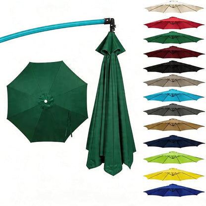11FT Cantilever Patio Umbrella Replacement Canopy, 8 Ribs 64"-66", Upgraded 600D 220GSM Heavy-Duty Fabric, Waterproof & UV Resistant (Canopy Only)