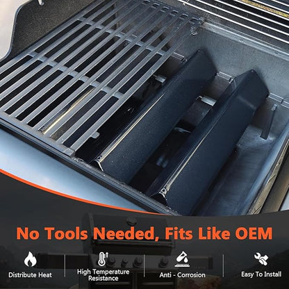 Grill Parts for Weber Spirit E210, Spirit II E210, E/S220, 17.5" Grill Grates for Weber Spirit 200 Series Grills with Front Control, Porcelain Enameled Cast Iron Grate for Weber Spirit 2 E-210, E220