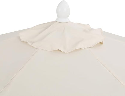 JONATHAN Y UMB1001 Collins 9 ft. Classic Cottage Tassel Market Patio Umbrella with Auto-Tilt, Crank, Wind Vent and UV Protection