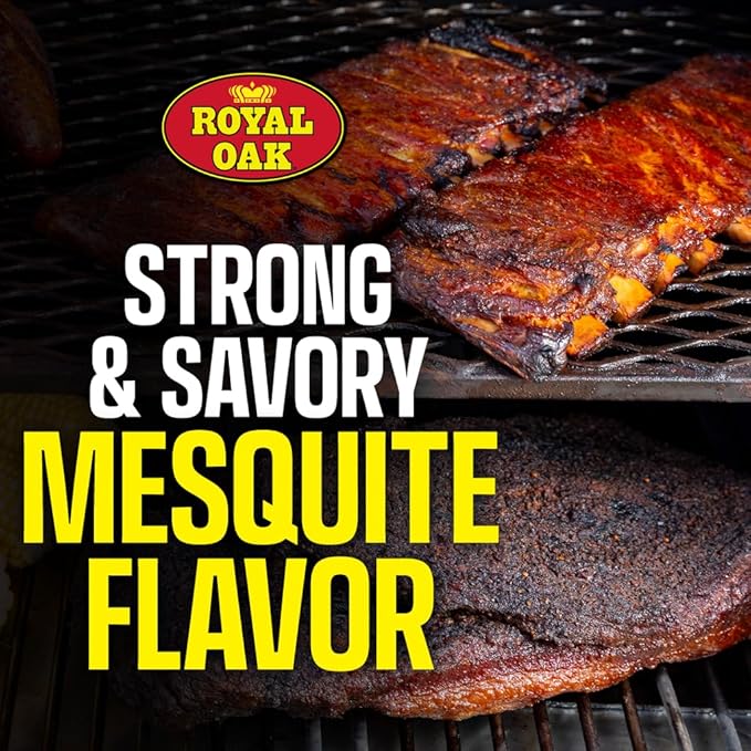 Royal Oak 100% Charcoal & Mesquite Blended Pellets for Pellet Grills and Smokers, Bold BBQ Flavor, 30 LB Bag