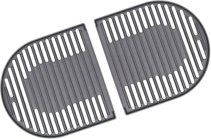 Hongso Matte Cast Iron Cooking Grate for Coleman Roadtrip Swaptop Grills LX LXE LXX, Non-Stick Camping Grill Grid, Half Grate of Coleman Roadtrip Parts, PCB012