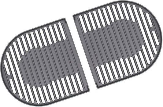Hongso Matte Cast Iron Cooking Grate for Coleman Roadtrip Swaptop Grills LX LXE LXX, Non-Stick Camping Grill Grid, Half Grate of Coleman Roadtrip Parts, PCB012