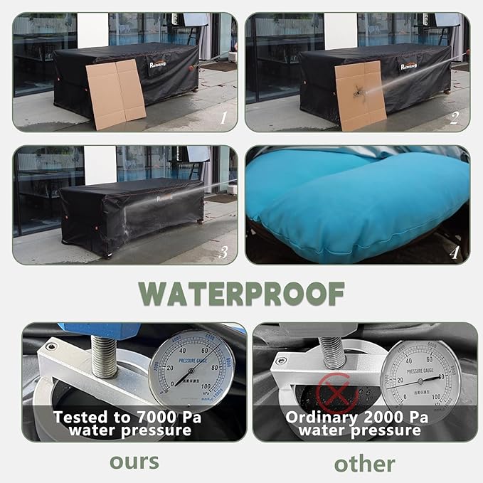 Extra large Patio Furniture Set Covers Waterproof, Outdoor furniture covers clearance, Sectional Sofa Couch Set Covers Winter, Outside Dining Table Chair Set Cover Heavy Duty 126" L x 63" W x 28" H
