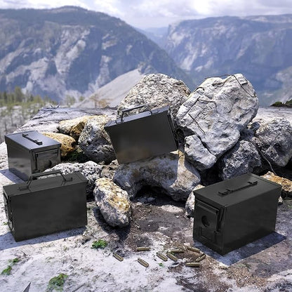 PATRON 30 & 50 Cal Ammo Can Metal Ammo Box Storage Crate Case for Shotgun Bullet Rifle Ammunition Waterproof (Black or Green)