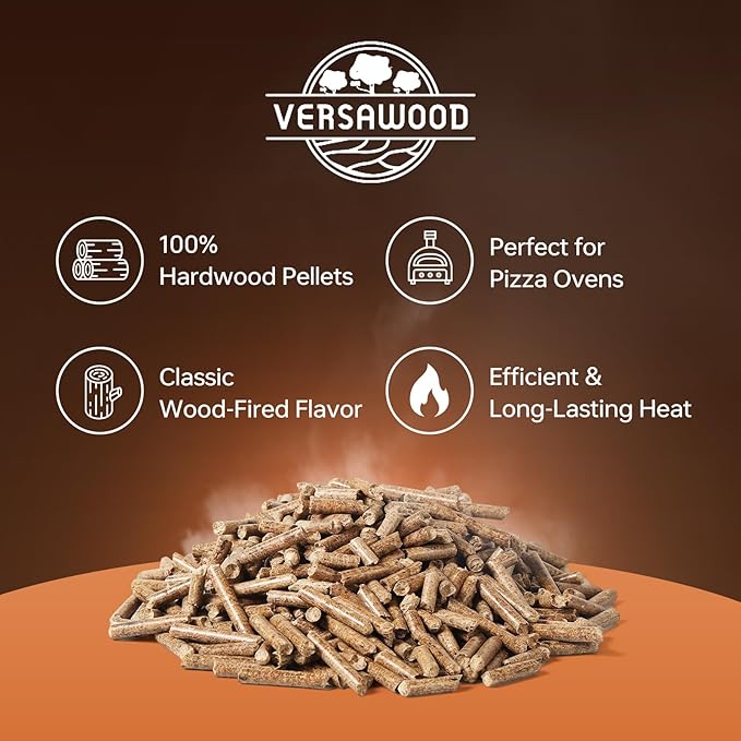 Oak Wood Pellets – 100% Natural Hardwood for Pizza Oven & Smoker – Kiln-Dried, Additive-Free Fuel – Compatible with Ooni & Pellet Pizza Ovens – 10lb Bag
