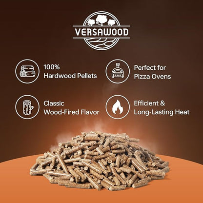 Oak Wood Pellets – 100% Natural Hardwood for Pizza Oven & Smoker – Kiln-Dried, Additive-Free Fuel – Compatible with Ooni & Pellet Pizza Ovens – 10lb Bag