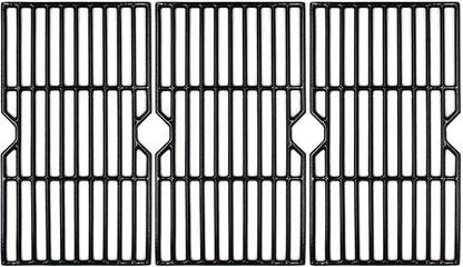 Hongso 16 7/8" Polished Porcelain Coated Cast Iron Grill Grates 463436215 Replacement for Charbroil 463420508 463440109 463439915 463434313 461471717 463436214 Thermos 461442114 Grill Models, 3-Pack