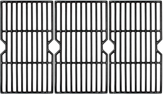 Hongso 16 7/8" Polished Porcelain Coated Cast Iron Grill Grates 463436215 Replacement for Charbroil 463420508 463440109 463439915 463434313 461471717 463436214 Thermos 461442114 Grill Models, 3-Pack