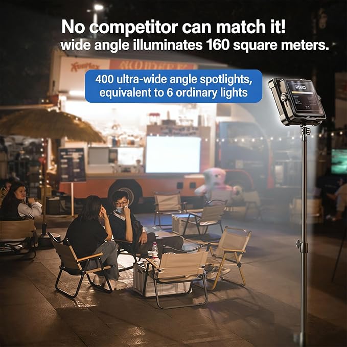 High Execution Rechargeable Camping Lamp for Dining with Flexible Neck and Protective Design Strong Base Barbecue Light