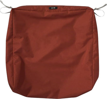 Classic Accessories Ravenna Water-Resistant Patio Lounge Chair/Loveseat Cushion, 25 x 27 x 5 Inch, Spice, Rectangle Outdoor Seat Cushion
