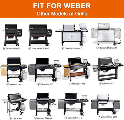 Full-Size Griddle Inserts for Weber Spirit 400 Series(2025 Models) E425 S425 E435 EP425 EP435, Flat Top Griddle for Weber Spirit II/I 300 Series(2016-2024) E-310 E-320 S-310 S-320,Replacement for 6787
