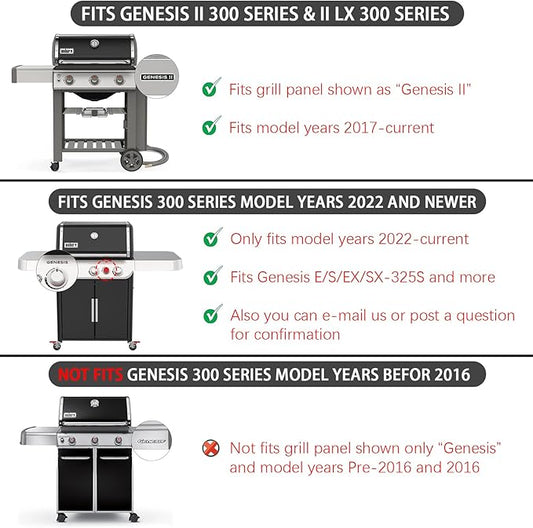 Genesis II Grill Replacement Parts 66802 Grates 66795 Flavorizer Bars 66685 Heat Deflector for Weber Genesis ii Grill Parts 2 GS4 300 Series GBS ii E-310 E-315 E-335 S-335 SE-310 SE-335 LX S-340 66095