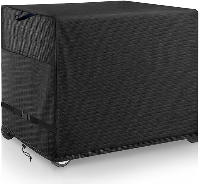 Pizza Oven Table Cover- Heavy Duty Waterproof Cover for Pizza Oven Cart Table,Compatible with 51 inch Outdoor Utility Cart and Storage Cabinet Black