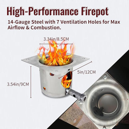 Universal PRO 6-in-1 Pellet Grill Upgrade Kit (2.0 RPM Auger Motor + Induction Fan + Fire Burn Pot + Dual Igniters + Power Cord) – Fits All Camp Chef Models, Most Traeger, Pit Boss, Z Grills & More