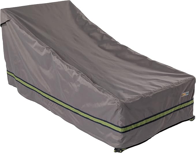 DUCKCOVERS Soteria Waterproof 74 Inch Patio Chaise Lounge Chair Cover, Chaise Lounge Covers Outdoor