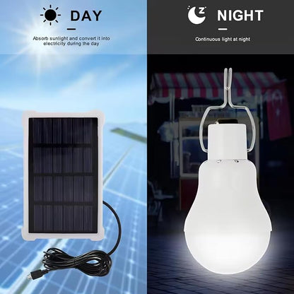 2Pcs Solar Light Bulb, Portable Rechargeable Camping Light Outdoor for Hiking Fishing Tent Indoor Shed Chicken CoopSolar Chicken Coop