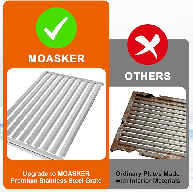 Grill Grates for Solaire 27GXL Grills Stainless Steel Grill Replacement Grates for SOL-2813R, 11.2 x 16.7 Inch