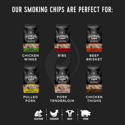 Fire & Flavor Premium All Natural Wood Chips for Smoking - Smoker Accessories Gifts for Men and Women - Apple - 2lbs