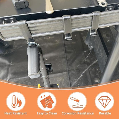 P.A.L. Pop-and-Lock Accessory for Traeger Timberline, Timberline XL, Storage Bin and 3 Pcs Hooks for Traeger Grills Ironwood 885 650, Pro Series 34, Pro Series 22, Pro D2 575, Pro 780, Fits Pit Boss, for Z-grills