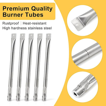 Grill Parts for Master Forge 3218LT Kenmore 148.16156210 | Fits Master Forge 3218LTN 3218LTM, Kenmore 148.1637110, Stainless Steel Grill Grates Replacement, Heat Plates and Burners
