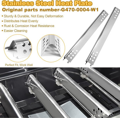 Replacement Grill Parts for Charbroil Performance 5 Burner 463347519 463275517 463347518 18" Grill Grate Burner Heat Plates for Char-Broil 4463243519 463373019 463243518 463373319 Gas Grill Parts Kit