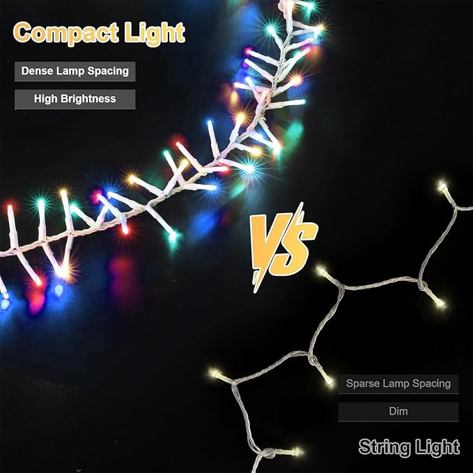 46ft 500 LED Easter String Lights Plug in, Pastel Twinkle Fairy Lights, 16 Modes Waterproof Easter Outdoor Lights, Colored String Lights for Christmas Tree Indoor Outdoor Spring Decorations