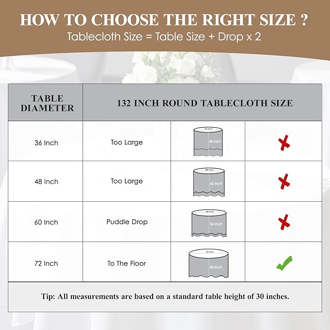 6 Pack Pink Round Tablecloths 132 Inch for Dining Tables | Washable Decorative Linen Polyester Table Cover for Banquets Buffets Parties and Weddings