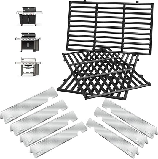 GS4 Genesis 2 Grill Parts for Weber GS4 Genesis II/II LX 400 SER Genesis II E410 Replacement 4-Burner Genesis 400 (2022 YRS) Accessories for Weber Flavorizer Bars 66030 66033 &Grill Grates 66097 66089