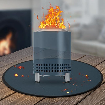20'' Fire Pit Mat for Solo Stove Mesa/XL Tabletop Fire Pit,3-Layer Fireproof Heat Resistant Under Grill Mat,Easy-to-Clean Waterproof & Non-Slip-Blue