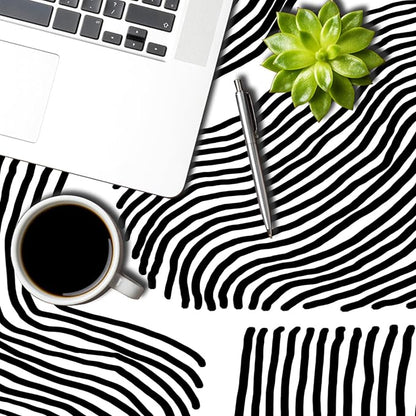 Black White Stripes Table Cloth for Square Chic Striped Square Tablecloths Polyester Vintage for Picnic Party Dinner Wrinkle Oil-Proof Resistant Table Cover for Dining Table 60x60 Inch