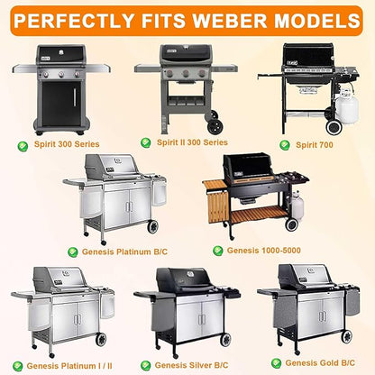 7598 Grill Griddle for Weber Spirit 300 Series Spirit E310 S-310 E-315 S-315 E-320 S-320 E-330 S-330 Spirit II E310 S-310Grill, Reversible Replacement Cast Iron Griddle Double Sided