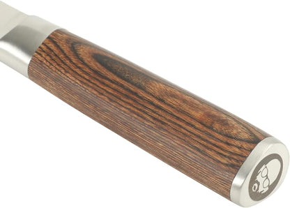 Babish 6.5-Inch Forged Cleaver Knife with Dark Pakka Wood Handle – High-Carbon 1.4116 German Steel Full Tang Kitchen Knife for Heavy-Duty Chopping and Slicing