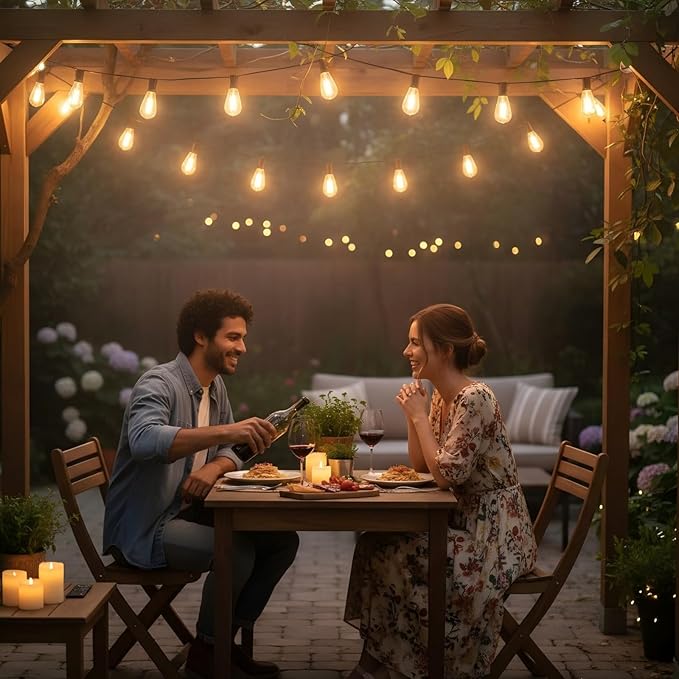 200FT Outdoor String Lights, LED Patio Lights with 62 Shatterproof S11 Edison Bulbs, Ultra Long Waterproof Hanging Lights for Backyard Deck Porch Party Decor Commercial Use 2700K