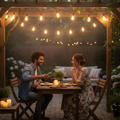 120FT Outdoor String Lights, LED Patio Lights with 30+2 Shatterproof S11 Edison Bulbs,Ultra Long Waterproof Hanging Lights for Backyard Deck Porch Party Decor Commercial Use 2700K