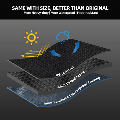 Portable Gas Grill Cover for NXR 3 Burner Grill, Waterproof, Cover Only | UV Resistant, Windproof Drawstring & Velcro Strap, BBQ Grilling Accessories for NXR/Onlyfire/Nexgrill Propane Grill