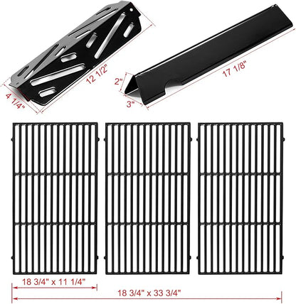 Genesis II E-410 Grill Replacement Parts for Weber Genesis II E410 E-435 S-435 Grill Parts GS4 LX E-440 LX E-410 Grates SPX-435 66097 66033 Flavorizer Bars 66041 Heat Deflector 66089 Cooking Grids