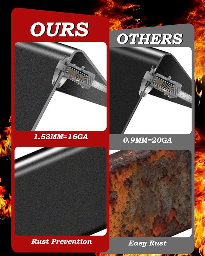 15.3 inch Flavorizer Bars Replacement for Weber 67046 Spirit 300 & Spirit II 300 Series Grill Parts with Front Control, 5 PCS Porcelain Enameled Steel Flavor Bars