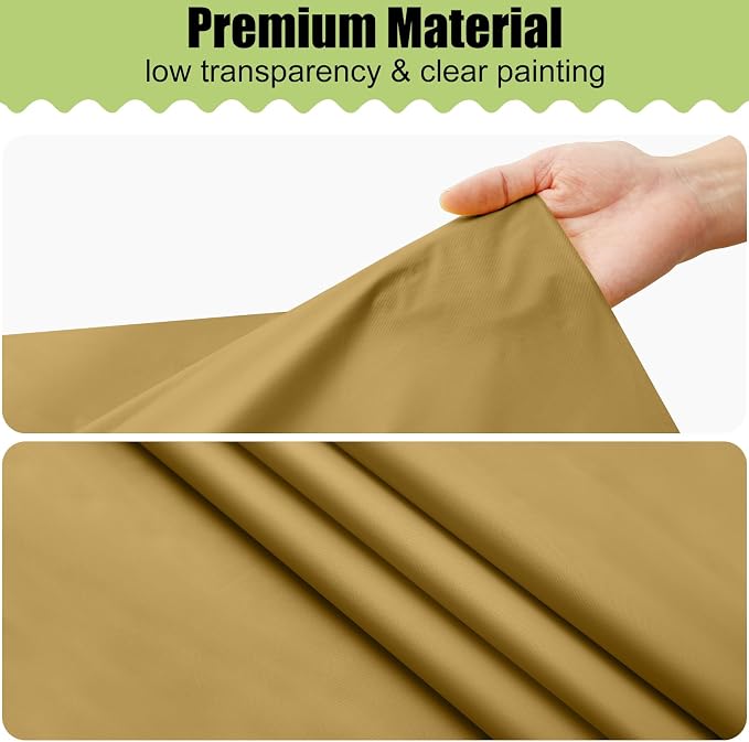 Smiry Disposable Table Cloth 3 Pack, 54 x 108 Inch Waterproof Plastic Tablecloth, Decorative Rectangle Table Covers for Party, Birthday, Picnic, Gold