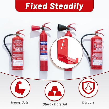 Fire Extinguisher Mount, 8 Pack Heavy Duty 3-Hole Fire Extinguisher Bracket, SturdyHolder for Easy Installation, Durable 20lb Hook Hanger